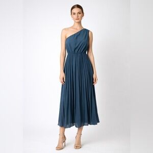 Screen Worn One-Shoulder Pleated Midi Dress – Cruel Intentions Prime – Blue